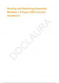 Routing and Switching Essentials Modules 1-4 Exam 100&percnt; Correct Answers&excl;&excl;&excl;