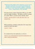 ASSISTED LIVING MEDICATION TRAINING ACTUAL EXAM 2025&sol;2026 COMPLETE 60 ACCURATE QUESTIONS AND CORRECT DETAILED ANSWERS &lpar;CORRECT VERIFIED SOLUTIONS&rpar; A NEW UPDATED VERSION &vert;GUARANTEED PASS A&plus; &lpar;BRAND NEW&excl;&excl;&rpar; FULL REVISED