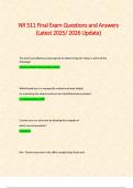 2025 NR 511 Final Exam&colon; 2025&sol; 2026 Complete Study Guide Solutions Highest Grade A&plus; Rewarded&period;