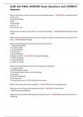 ELED 424 FINAL UPDATED Exam Questions and CORRECT Answers