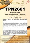 TPN2601 Assignment 3 (COMPLETE ANSWERS) 2025 - DUE 14 July 2025
