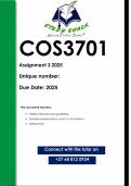 COS3701 Assignment 3 &lpar;QUALITY ANSWERS&rpar; 2025