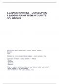 Leading Marines - Developing Leaders exam wih accurate solutions