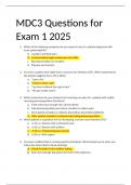 MDC3 Questions for Exam 1 2025 