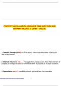 PROPERTY AND CASUALTY INSURANCE EXAM QUESTIONS AND ANSWERS GRADED A&plus; LATEST UPDATE&period;