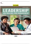 Test Bank for Leadership and Nursing Care Management 7th Edition by Diane Huber&comma; M&period; Lindell Joseph Stuvia