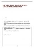 MEF CECP EXAM QUESTIONS WITH 100&percnt; CORRECT ANSWERS&excl;&excl;