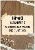 LRM4801 Assignment 2 Memo &vert; Due 7 July 2025