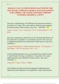 DOSAGE CALCULATIONS HESI EXAM NEWEST 2025  TEST BANK&vert; COMPLETE 300 REAL EXAM QUESTIONS  AND CORRECT DETAILED ANSWERS &lpar;VERIFIED  ANSWERS&rpar; GRADED A&plus;&vert;&vert; NEW&excl;&excl;