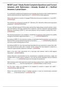 NICET Level 1 Study Guide Complete Questions and Correct Answers with Rationales 