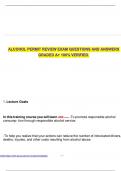 ALCOHOL PERMIT REVIEW EXAM QUESTIONS AND ANSWERS GRADED A&plus; 100&percnt; VERIFIED&period;
