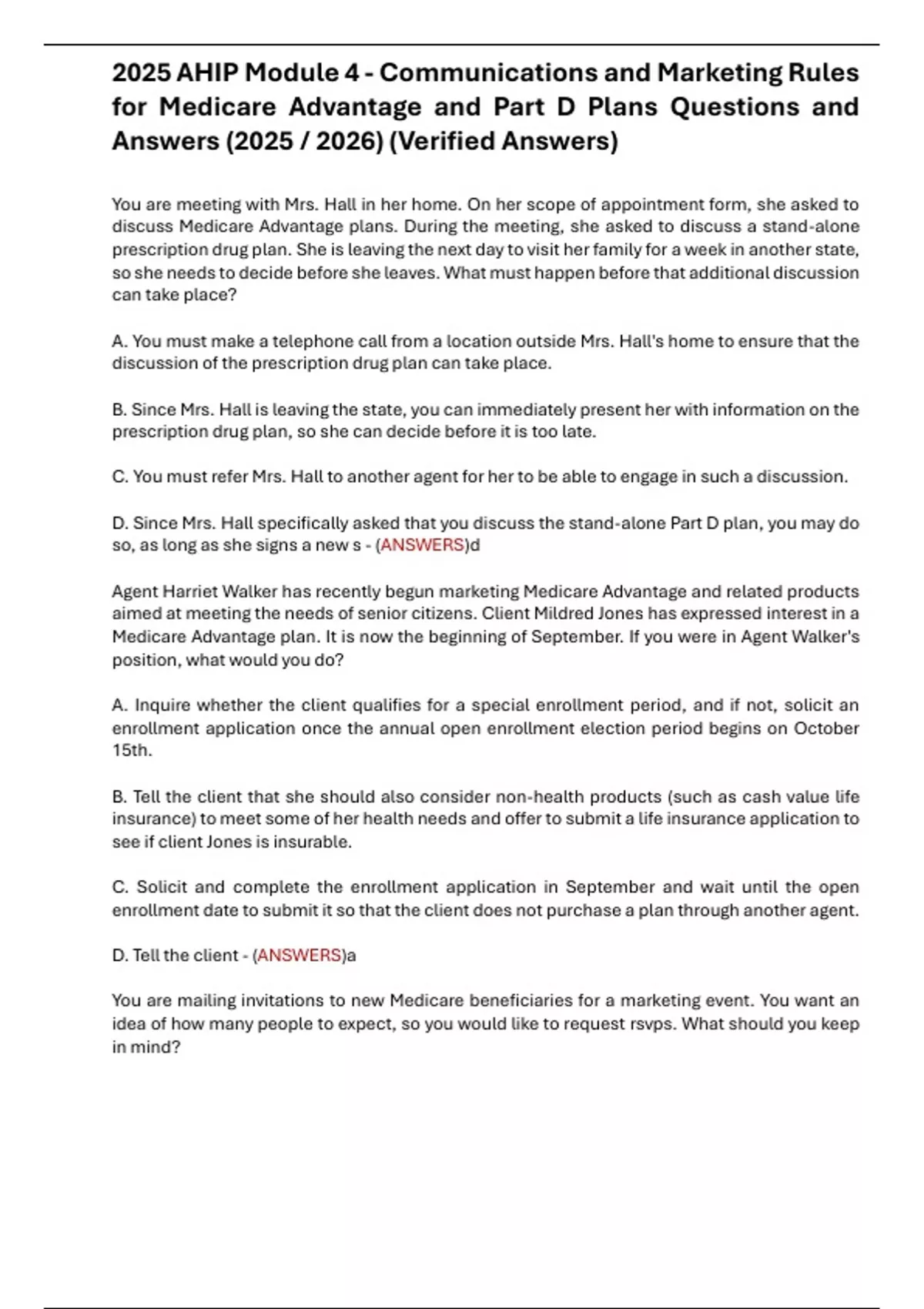 2025 AHIP Module 4 - Communications and Marketing Rules for Medicare ...