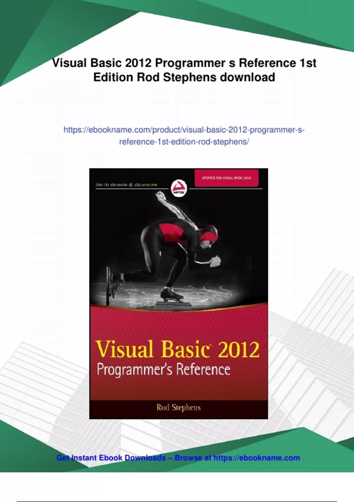 Rod Stephens Summary Visual Basic 2012 Programmer s Reference 1st Edition Rod ...