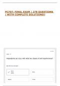 PC707&colon; FINAL EXAM &vert; 278 QUESTIONS &vert; WITH COMPLETE SOLUTIONS&excl;&excl;