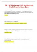 PSI - NY Life Series 17-55&comma; Accident and Health Practice Exam Bank &lpar;Latest Update 2025 &sol; 2026&rpar;&comma; Questions with Simplified Correct Answers Rated A&plus;&period;