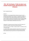 PSI - NY Life Series 17-55&comma; Accident and Health Practice Exam 400 Questions and Answers
