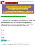 Pearson Vue Real Estate Insurance Exam   Questions with Verified Answers  100&percnt; Guarantee passing score of 90&percnt; or higher 2025&sol;2026 Complete