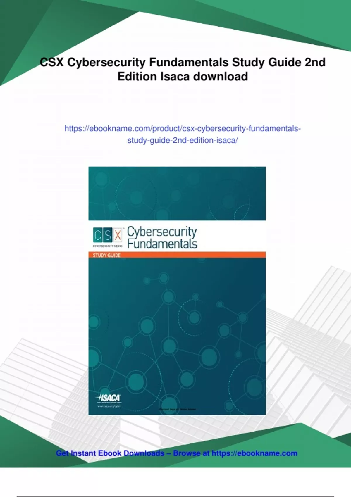 Summary CSX Cybersecurity Fundamentals Study Guide 2nd Edition Isaca ...