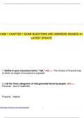 CAIB 1 CHAPTER 1 EXAM QUESTIONS AND ANSWERS GRADED A&plus; LATEST UPDATE