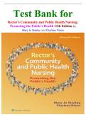 Test Bank for Rector's Community and Public Health Nursing&colon; Promoting the Public's Health 11th Edition by Mary Jo Stanley and Charlene Niemi isbn-9781975238957