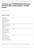 Tennessee cat 7 COMPREHENSIVE questions answered&comma; 2025 verified graded A&plus; already passed&excl;