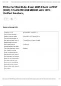 PDGA Certified Rules Exam 2025 EXAM LATEST &lpar;2025&rpar; COMPLETE QUESTIONS With 100&percnt; Verified Solutions&comma;