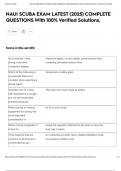 NAUI SCUBA EXAM LATEST &lpar;2025&rpar; COMPLETE QUESTIONS With 100&percnt; Verified Solutions&comma;