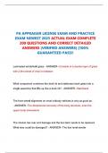 PA APPRAISER LICENSE EXAM AND PRACTICE  EXAM NEWEST 2025 ACTUAL EXAM COMPLETE  200 QUESTIONS AND CORRECT DETAILED  ANSWERS &lpar;VERIFIED ANSWERS&rpar; &vert;100&percnt;  GUARANTEED PASS&excl;&excl; 