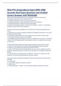 Ohio PTA&lpar;Physical Therapist Assistant&rpar; Jurisprudence Exam 2025&ndash;2026 Accurate Real Exam Questions and Verified Correct Answers JUST RELEASED