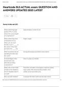 Heartcode BLS ACTUAL exam&colon; QUESTION AND ANSWERS UPDATED 2025 LATEST
