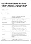 CSE 2221 Midterm 2 2025 UPDATE Verified Questions And Answers &vert; With 100&percnt; Correct Answers graded A&plus; Guaranteed Success&excl;&excl;