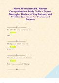 Movie Worksheet &num;4 &sol; Newest Comprehensive Study Guide &ndash; Expert Strategies&comma; Review of Key Quizzes&comma; and Practice Questions for Guaranteed Success  