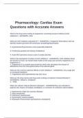 Pharmacology&colon; Cardiac Exam Questions with Accurate Answers