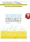 TEST BANK For Information Technology Project Management 9th  Edition Kathy Schwalbe&comma; Verified Chapters  Page 1 of 416  DR ERIC DR ERIC