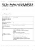CCRP Exam Questions Bank &lpar;2025&rpar; QUESTIONS AND &lpar;elaborated&rpar; WITH COMPLETE SOLUTIONS