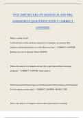 WGU D487 SECURE SW DESIGN OA AND PRE ASSESSMENT QUESTIONS WITH T CORRECT ANSWERS