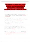 AMCA MEDICAL ASSISTANT LATEST  UPDATED 2025&sol;2026 EXAM wITh  QUESTIONS AND SURE VERIFIED  SOLUTIONS 100&percnt; GRADED AT A&plus; SCORE 