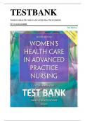 Test Bank for Women's Health Care in Advanced Practice Nursing&comma; Second Edition by Alexander ISBN&colon;9780826190017&vert; All chapters&vert; Complete Guide A&plus;