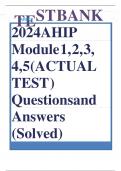 2024 AHIP Module 1&comma; 2&comma; 3&comma; 4&comma; 5 &lpar;ACTUAL TEST &rpar; Questions and Answers &lpar;Solved&rpar;