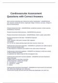 Cardiovascular Assessment Questions with Correct Answers