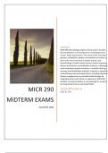 MICR 290 Midterm Exam Questions and  Complete  Answers &vert; A&plus; Graded &vert; Already Passed  &excl;&excl;