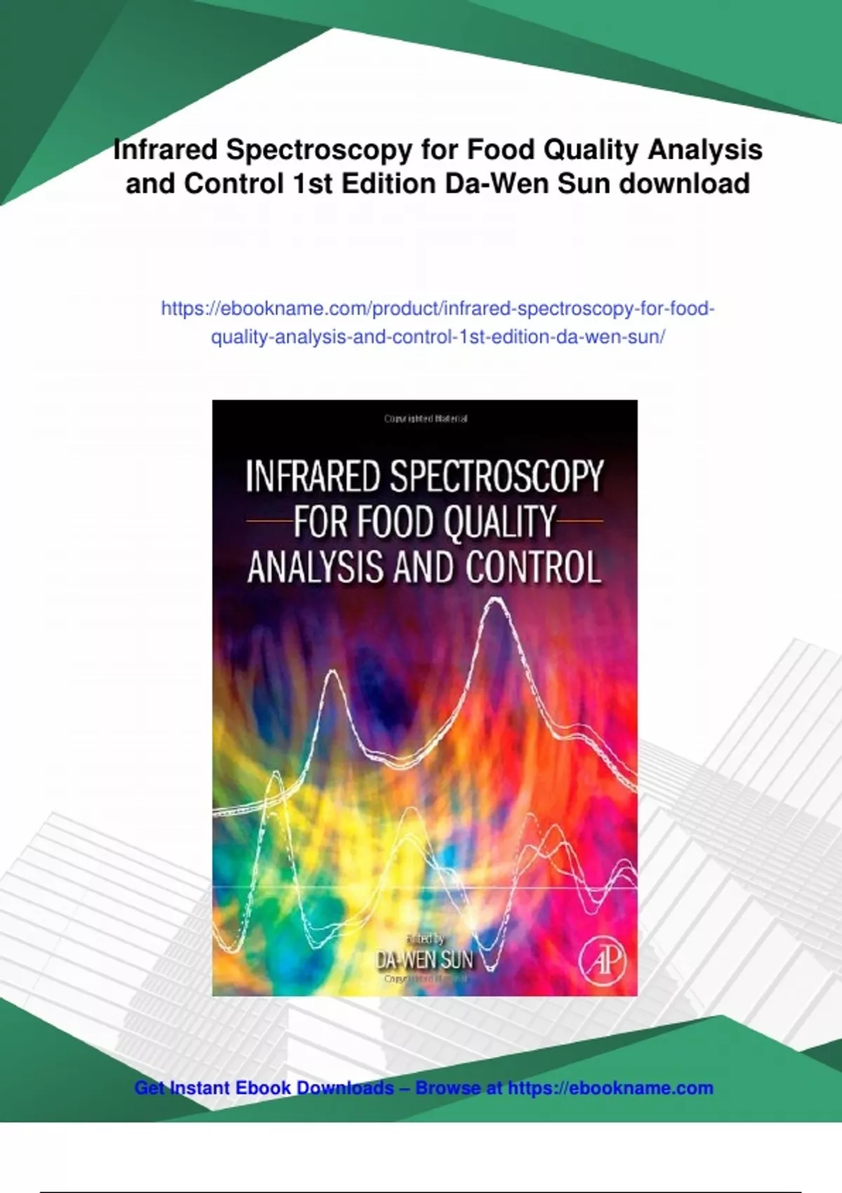 Summary Infrared Spectroscopy for Food Quality Analysis and Control 1st ...