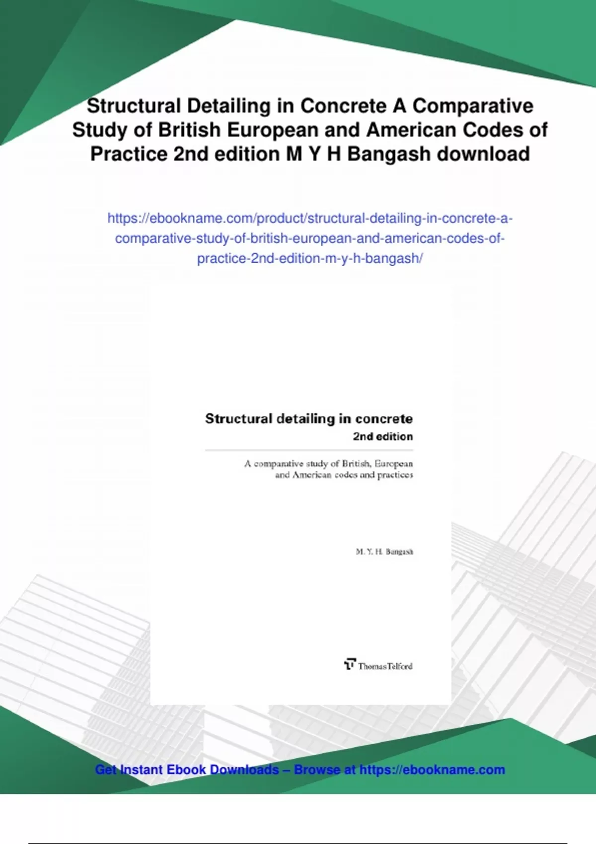 Summary Structural Detailing in Concrete A Comparative Study of British ...