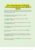 Driver Pump Operator II UPDATED   ACTUAL Exam Questions and CORRECT  Answers 