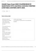USABO Open Exam 2025 COMPREHENSIVE QUESTIONS WITH MULTIPLE CHOICES &vert;VERIFIED & REVISED ANSWERS &lpar;NEW&rpar; 2025