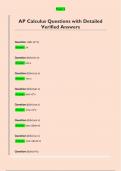 AP Calculus Questions with Detailed  Verified Answers 
