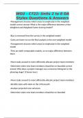 WGU - C722&colon; Units 2 to 8 OA Styles Questions & Answers