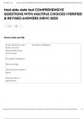 Med aide state test COMPREHENSIVE QUESTIONS WITH MULTIPLE CHOICES &vert;VERIFIED & REVISED ANSWERS &lpar;NEW&rpar; 2025