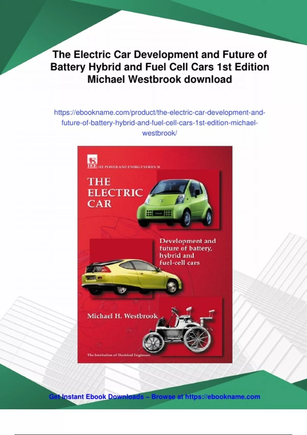 Summary The Electric Car Development and Future of Battery Hybrid and ...