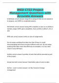 WGU C722 Project Management Questions with Accurate Answers